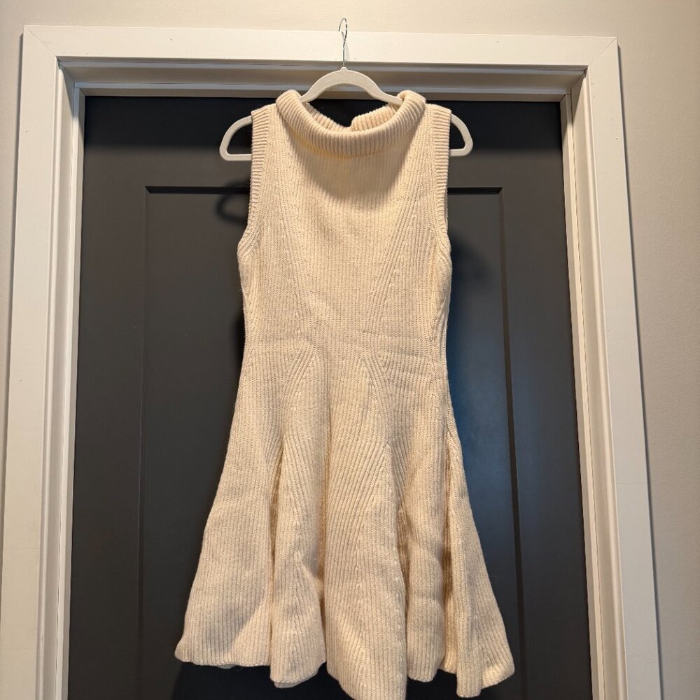 Cream sweater dress